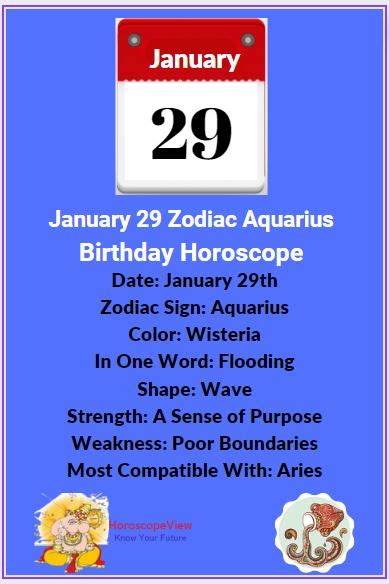 January 29 Zodiac Sign Love Career Money And Personality