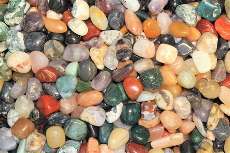 Assorted Mixed Tumbled Stones LARGE 1 lb Wholesale Bulk Lot (Mixed