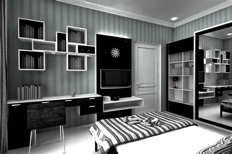Dominasi warna putih dan warna kayu memang bisa menciptakan kesan bersih dan hangat. Design Kabinet Dapur Hitam Putih | Interior Rumah