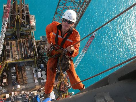 Rope Access On Jack Up Leg Offshore Oil Platform Oil Rig Jobs Oil Rig