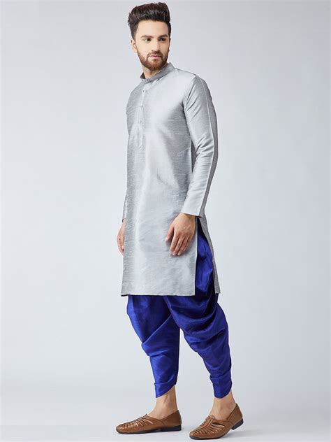 Soldout Grey And Blue Kurta With Harem Pants Navastrani Boutique