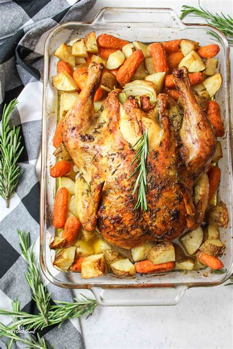 Roasted Whole Chicken With Potatoes And Carrots Beeyondcereal