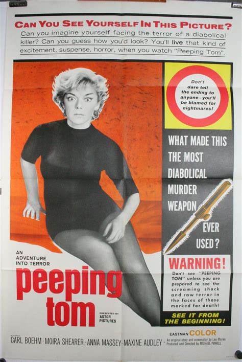 peeping tom vintage cult movie poster british crime thriller peeping toms images pictures