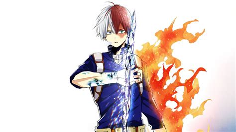 Wallpaper anime wall wallpaper wallpapers anime music tapestries animation anime shows. Desktop wallpaper anime, shouto todoroki, ice and fire ...