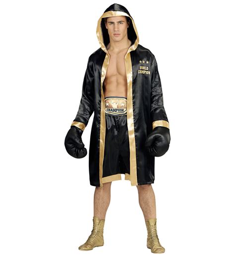 Männer Boxer Champion Umhang mit Gürtel Hose Handschuhe Boxermantel Set eBay