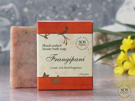 Frangipani Luxury Bath Soap Sos Organics