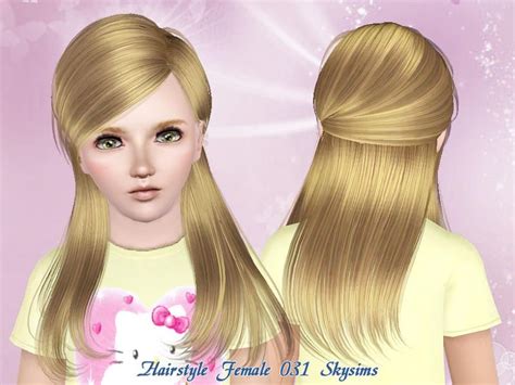 Skysims Hair Child 031 Kids Hairstyles Sims 4 Black