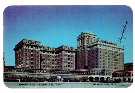 Haddon Hall Chalfonte Hotels Atlantic City Nj Postcard Etsy
