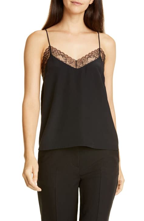 Suistudio Lace Trim Silk Camisole Nordstrom