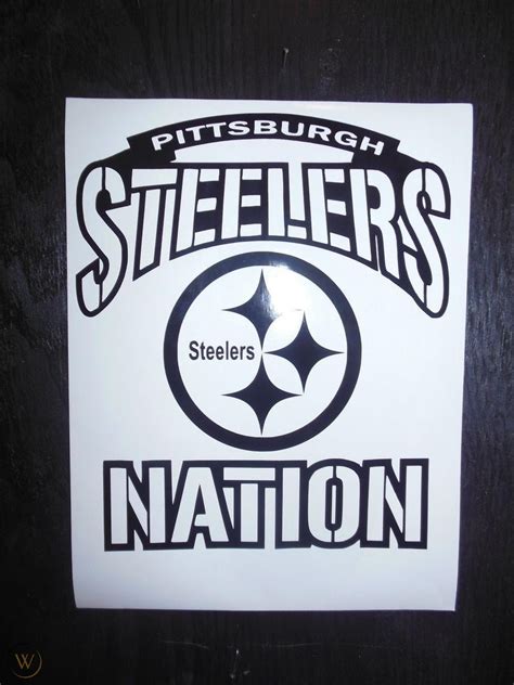 Pittsburgh Steelers Nation Vinyl Decal Windowwall Decal 24x36