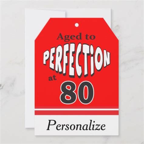 Aged To Perfection At 80 80th Birthday Card 80th