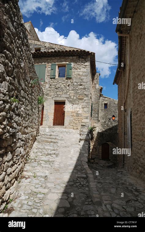 A Steep Path In The Hilltop Village Of Crestet Vaucluse Provence