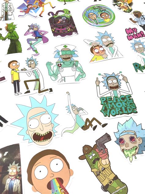 Lot Of 50 Rick And Morty Stickers Etsy