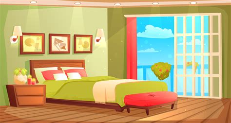 10 awesome cartoon bedroom decorating ideas for your child. Bedroom interior with a bed, nightstand, wardrobe, & plant ...