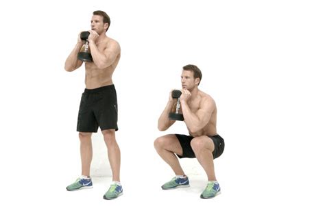how to do the dumbbell goblet squat men s health