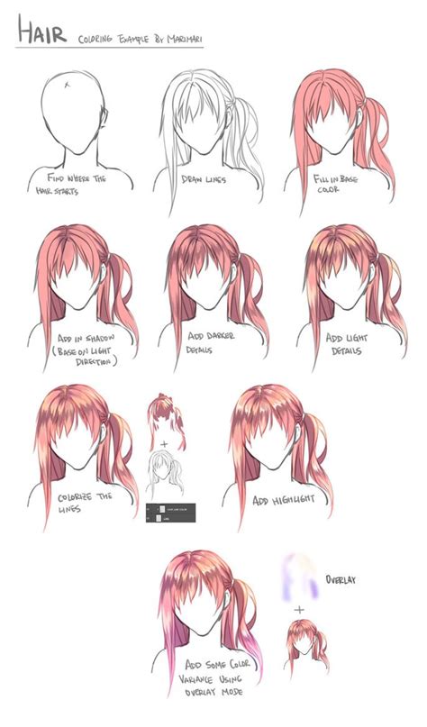 How To Color Anime Hair Digitally Manga
