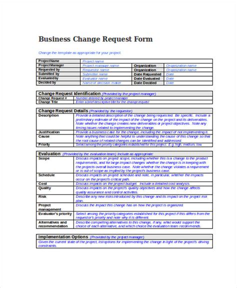 sample business request forms   ms word