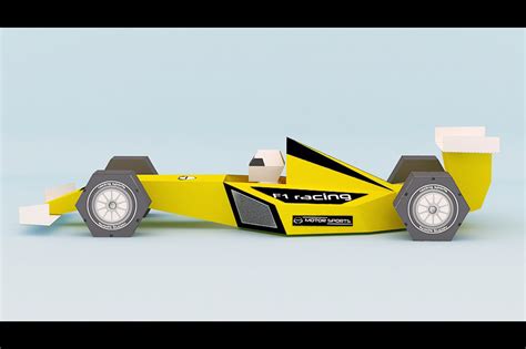 Diy F1 Car Model Printable By Paper Amaze Thehungryjpeg