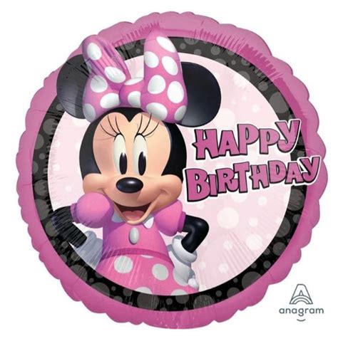 Minnie Mouse Happy Birthday Mylar Balloon 18 1ct Zurchers