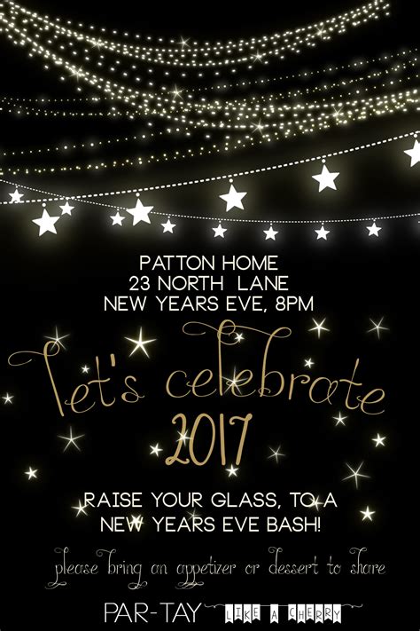 Free New Years Party Invitation - Party Like a Cherry