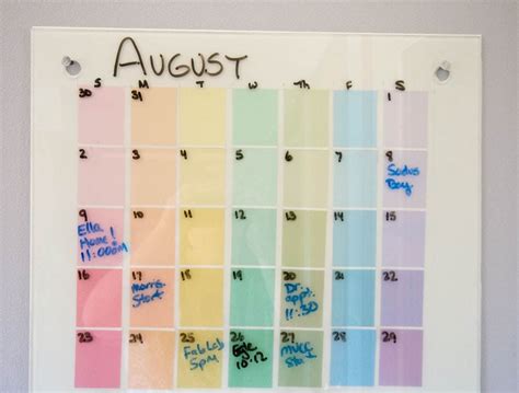 Easy Paint Chip Calendar And Memo Board Diy Project For