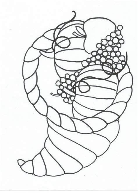 This is a series for preschoolers that helps in the study of letters, numbers. Empty Cornucopia Coloring Page - Coloring Home
