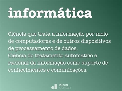 Informática Dicio Dicionário Online De Português