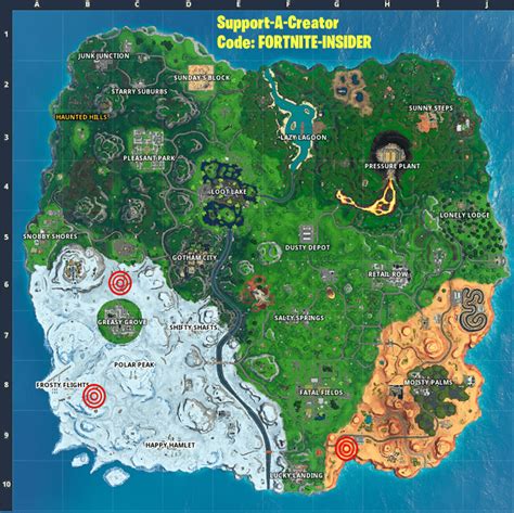 Fortnite Bullseye Locations Where And How To Land On Different