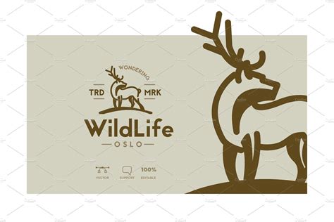 Wildlife Logo Deer Logo Branding And Logo Templates ~ Creative Market