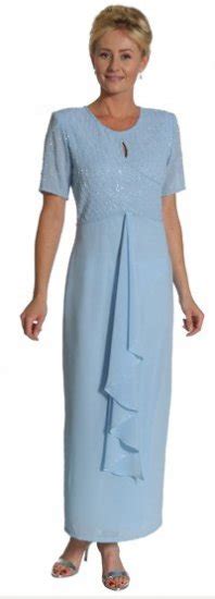 Light Blue Mother Of The Bridegroom Dress Short Sleeve Formal Cheap