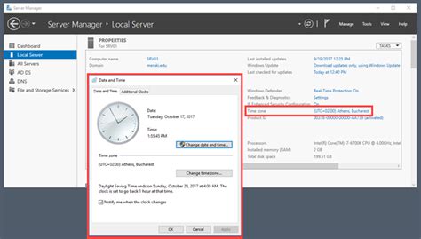 Configure Date Time And Time Zone Settings In Windows Server 2016