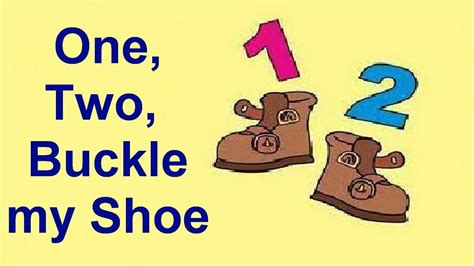 One 1, two 2, buckle my shoe; Library of 1 2 buckle my shoe clipart black and white ...