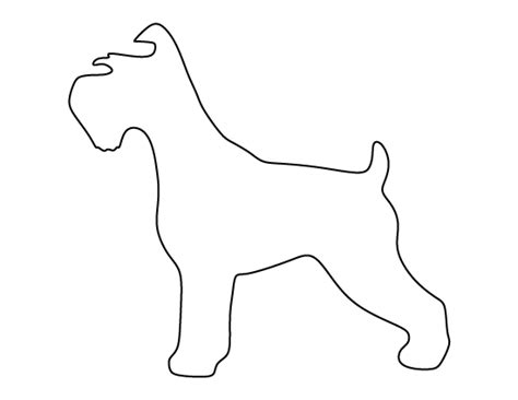Schnauzer Pattern Use The Printable Outline For Crafts Creating