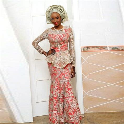 Nigeria Sexy Lace Mermaid Evening Dresses Long Hollow Sleeves Floor
