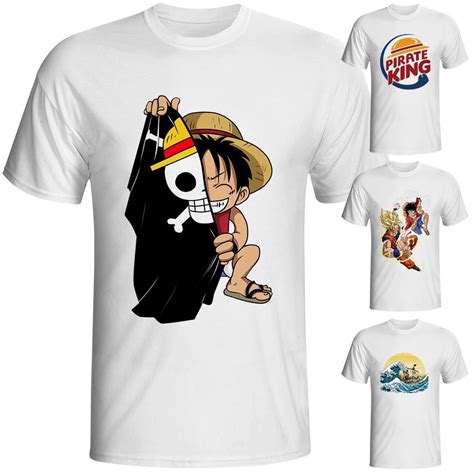 Men T Shirt Luffy T Shirts Clothing Anime One Piece Tee Shirt Mens