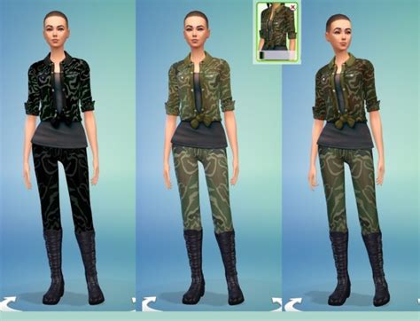 Military Woman By Darklye At Mod The Sims Sims 4 Updates