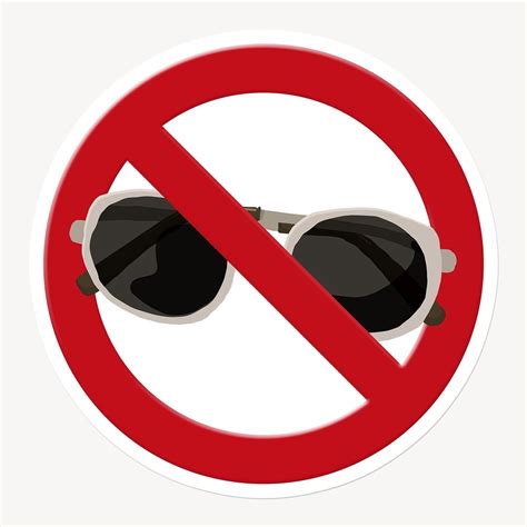 Prohibited Sign No Sunglasses Symbol Free Psd Rawpixel
