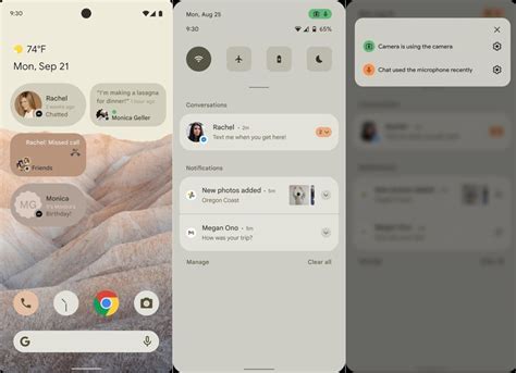 Android 12 Screenshots With New Notification Shade Privacy Controls