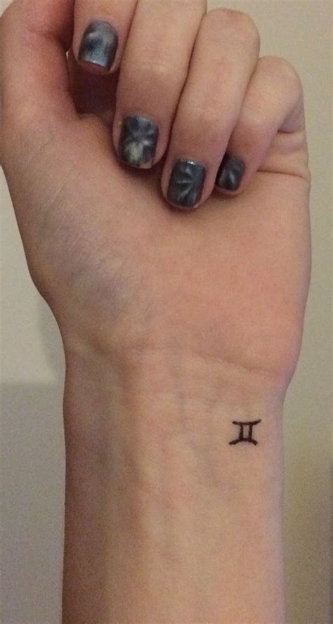Gemini tattoo design on chest, shoulder, ribs, finger, foot, are very common even gemini tattoo design with butterfly, tribal gemini tattoo design, chinese gemini tattoo design, angel devil gemini tattoo design. Tiny Tattoo Idea - Cute Gemini tattoo ... - TattooViral ...