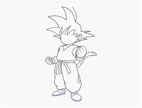 How To Draw Goku Baby Goku Drawing Easy Hd Png Download