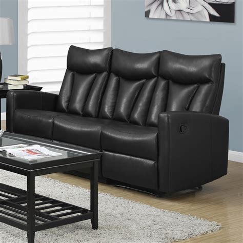 Monarch Reclining Sofa Brown Bonded Leather
