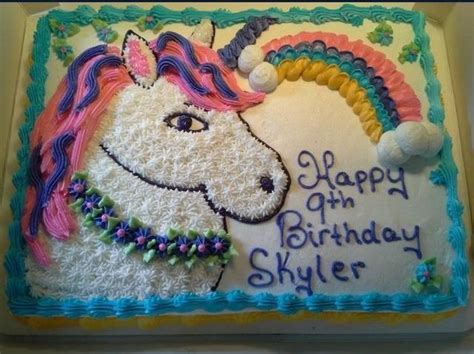 Maha wanted a unicorn themed birthday party this year. Buttercream Sheet Cakes Birthday Unicorn in 2020 | Unicorn birthday cake, Birthday sheet cakes ...