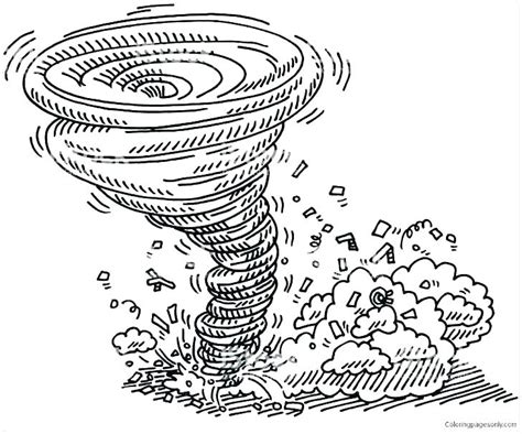 Illustration about the wizard of oz. Tornado Wind And Bonus Image As Coloring Pages - Theseacroft