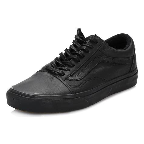 Vans Black Old Skool Mte Leather Trainers Womens Shoes Trainers In