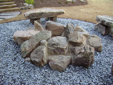 Maybe you would like to learn more about one of these? Boulder Firepit with stone benches in Atlanta GA | Stone ...