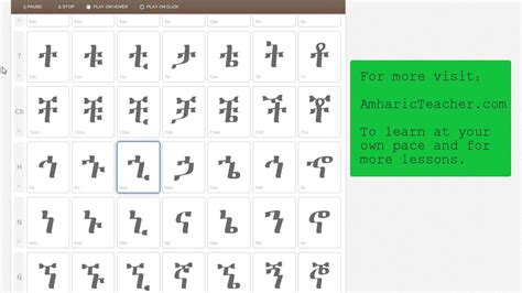 Learn Amharic Alphabets Youtube