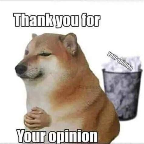 Thank You For Your Opinion Your Opinion Memes