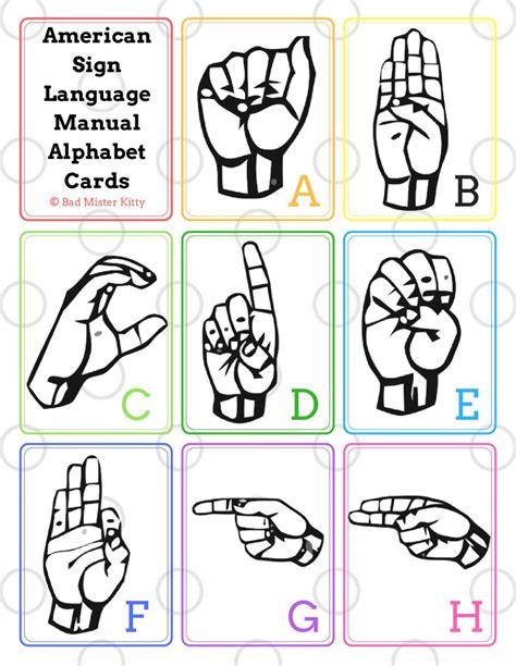 Asl Manual Alphabet Printable Flashcards Printable Flash Cards Sign