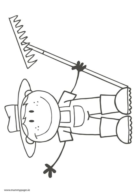 On the farm coloring pages. Farmer boy Colouring Page | MummyPages.MummyPages.ie