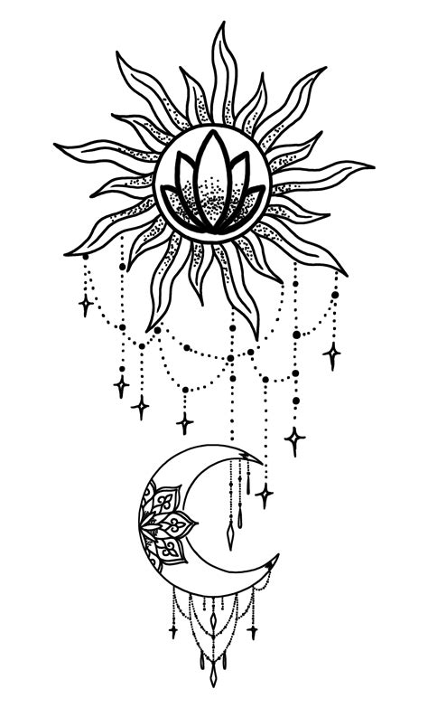 Sun An Moon Chandelier Moon Sun Tattoo Moon Tattoo Sun Tattoos